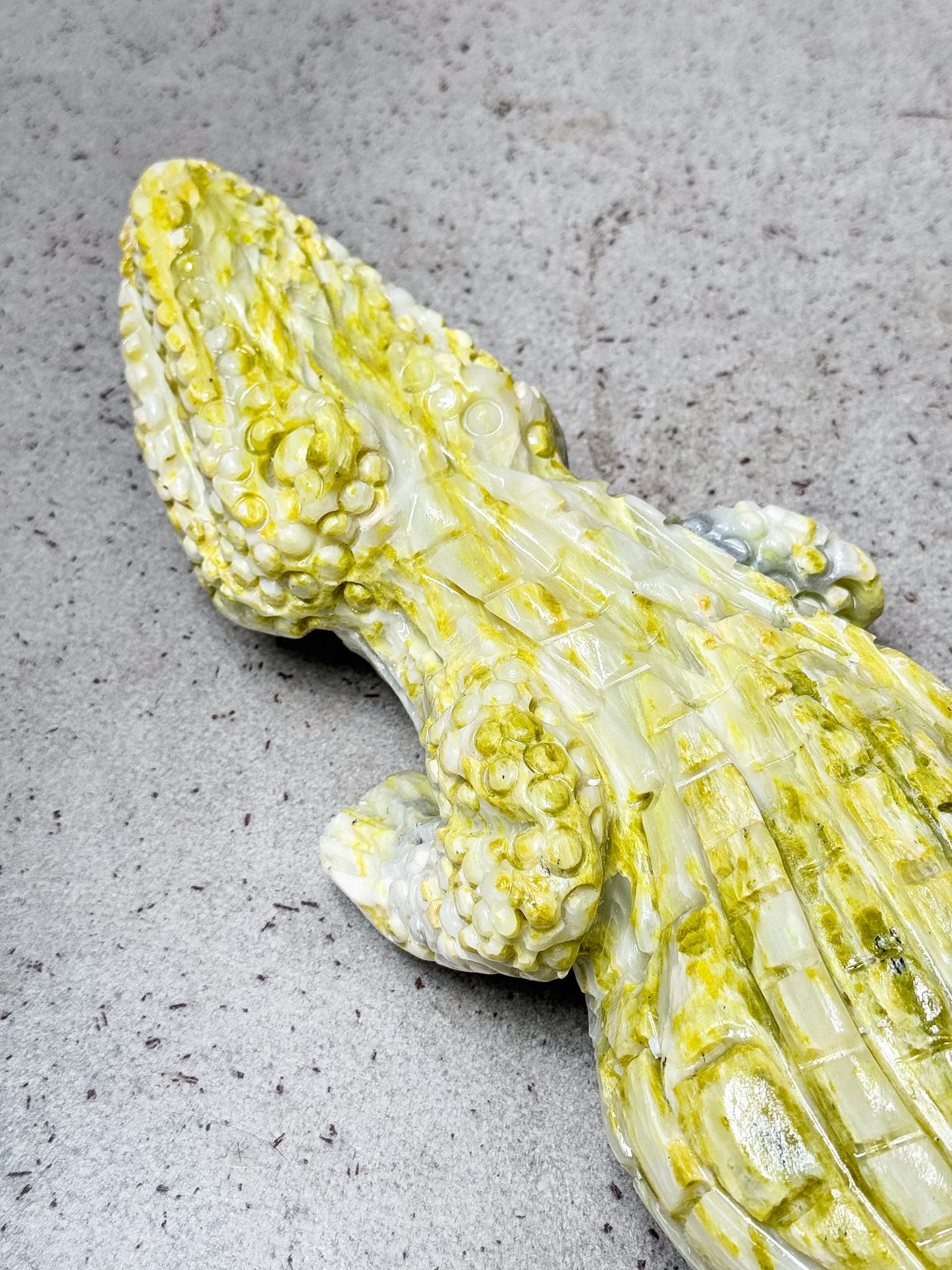 Serpentine Crocodile Carving
