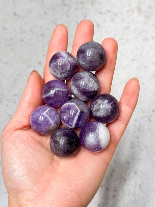 Chevron Amethyst Spheres