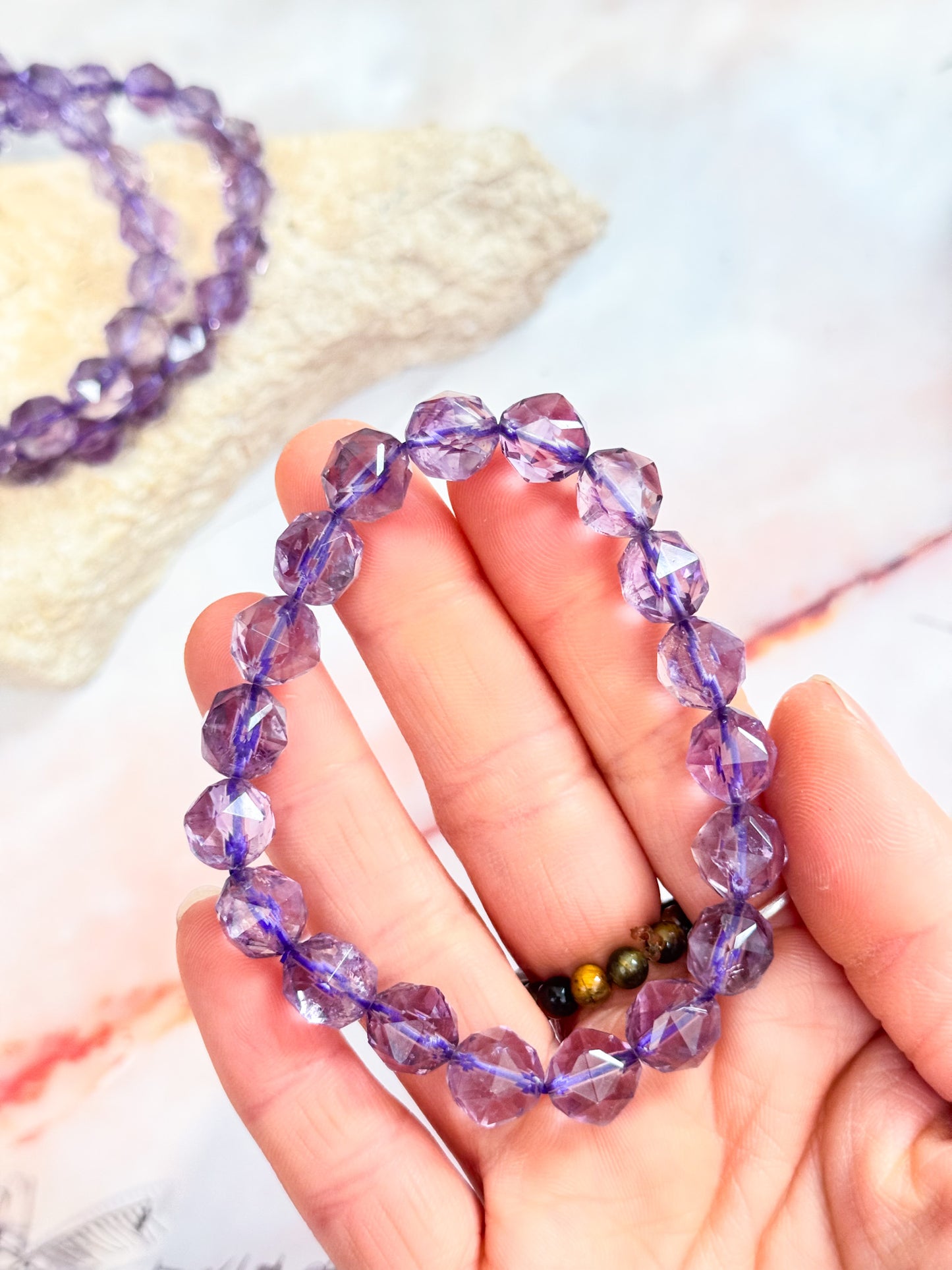 Faceted Amethyst Bracelets