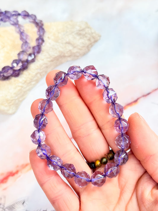Faceted Amethyst Bracelets