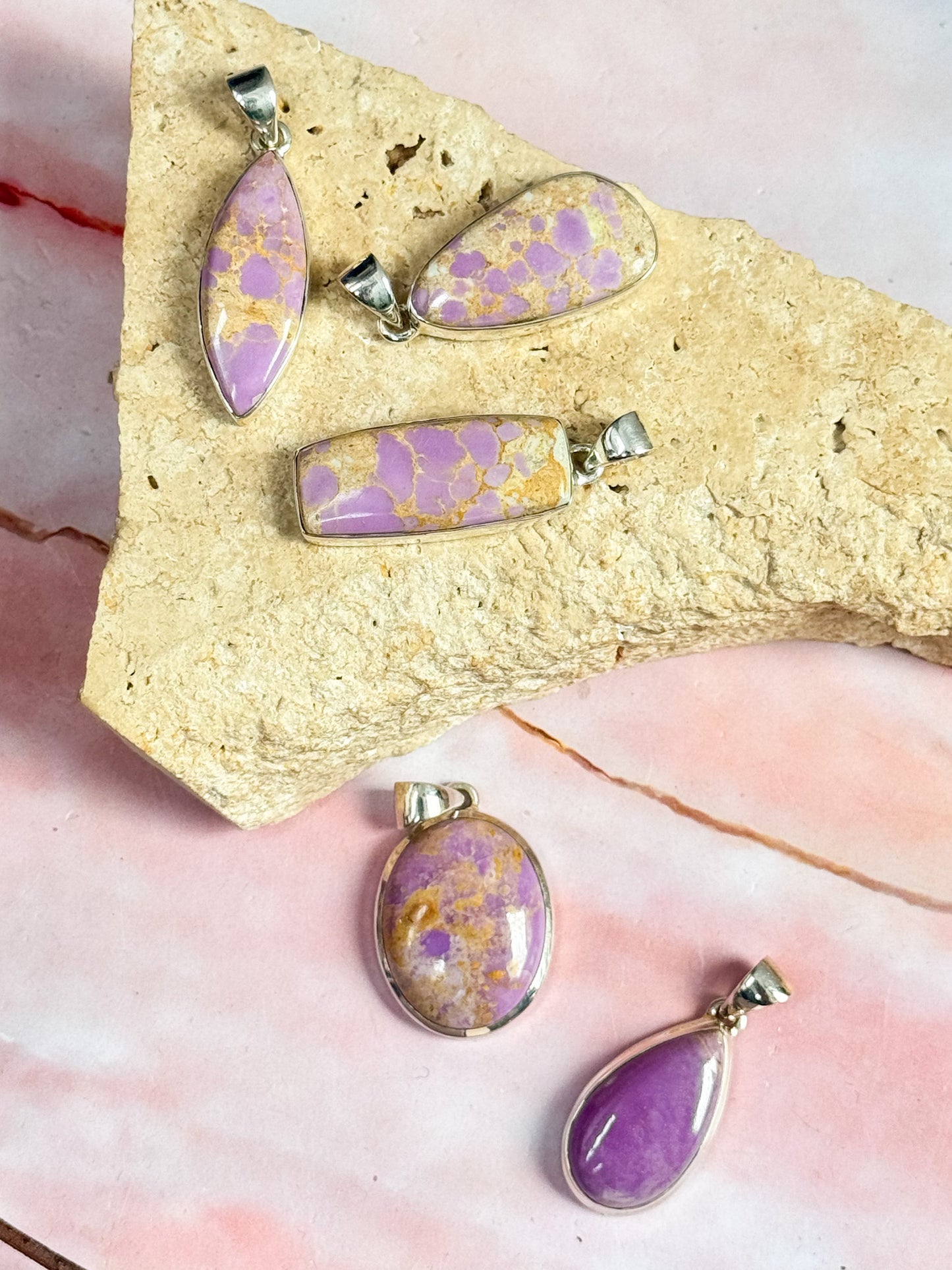 Phosphosiderite Pendants