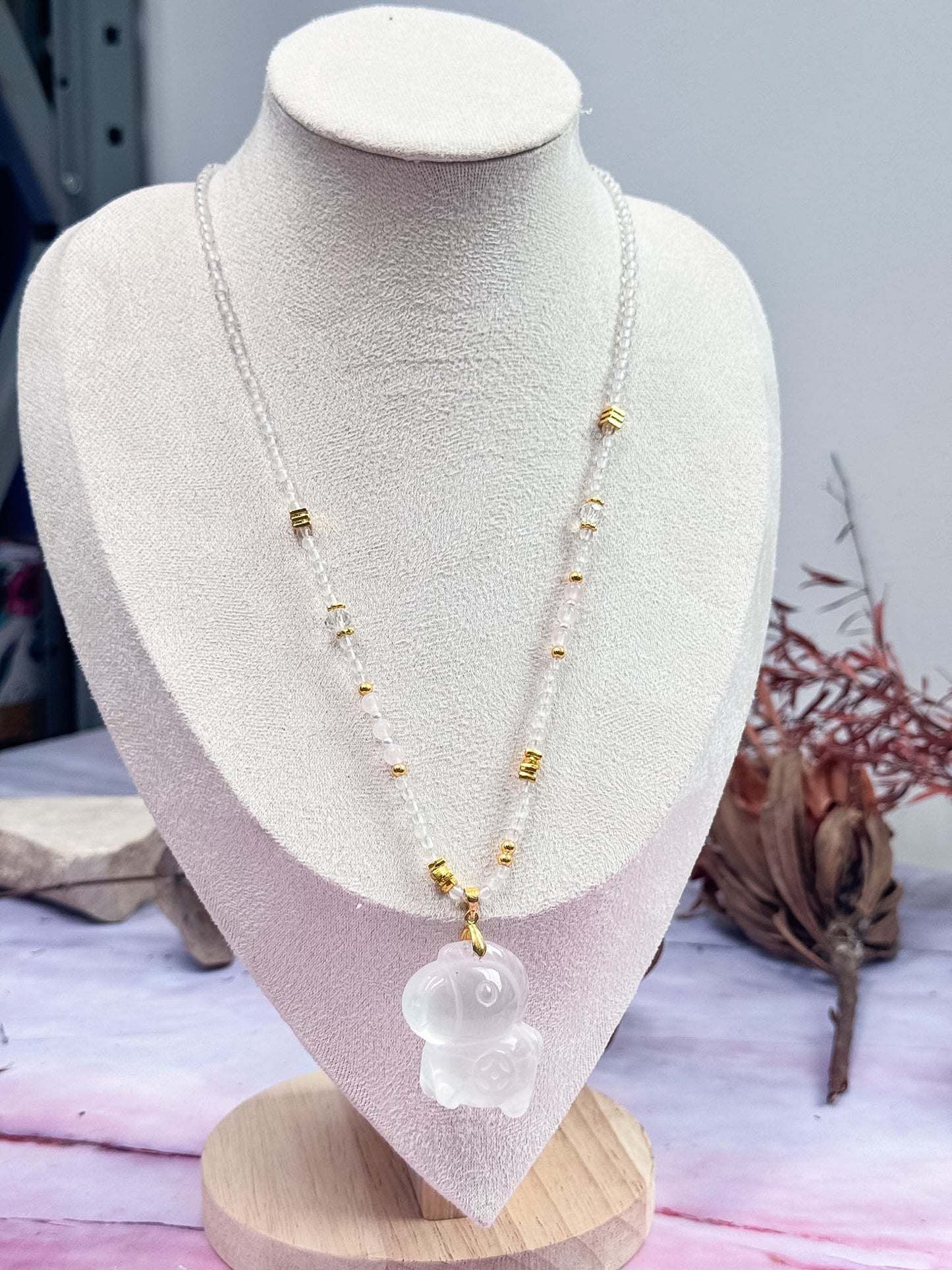 Girasol Quartz Horse Necklaces