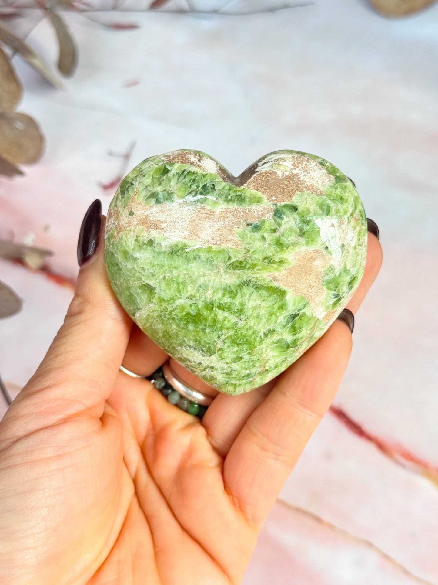 Tremolite Palmstones and Hearts