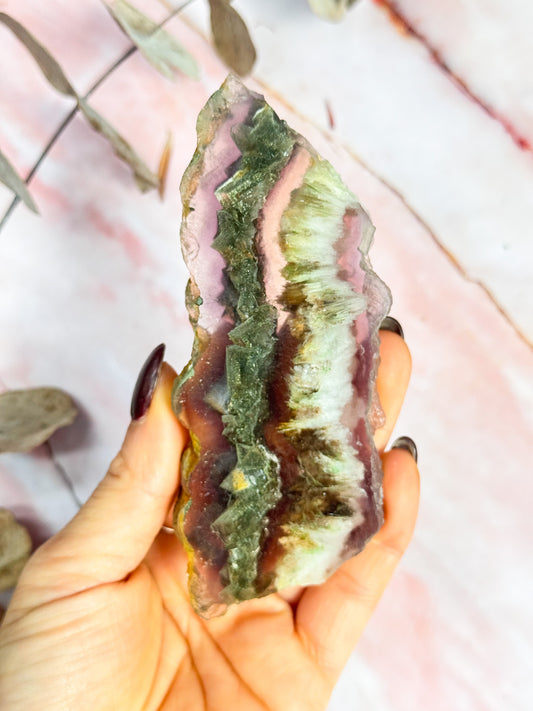 Fluorite with Pyrite Slices