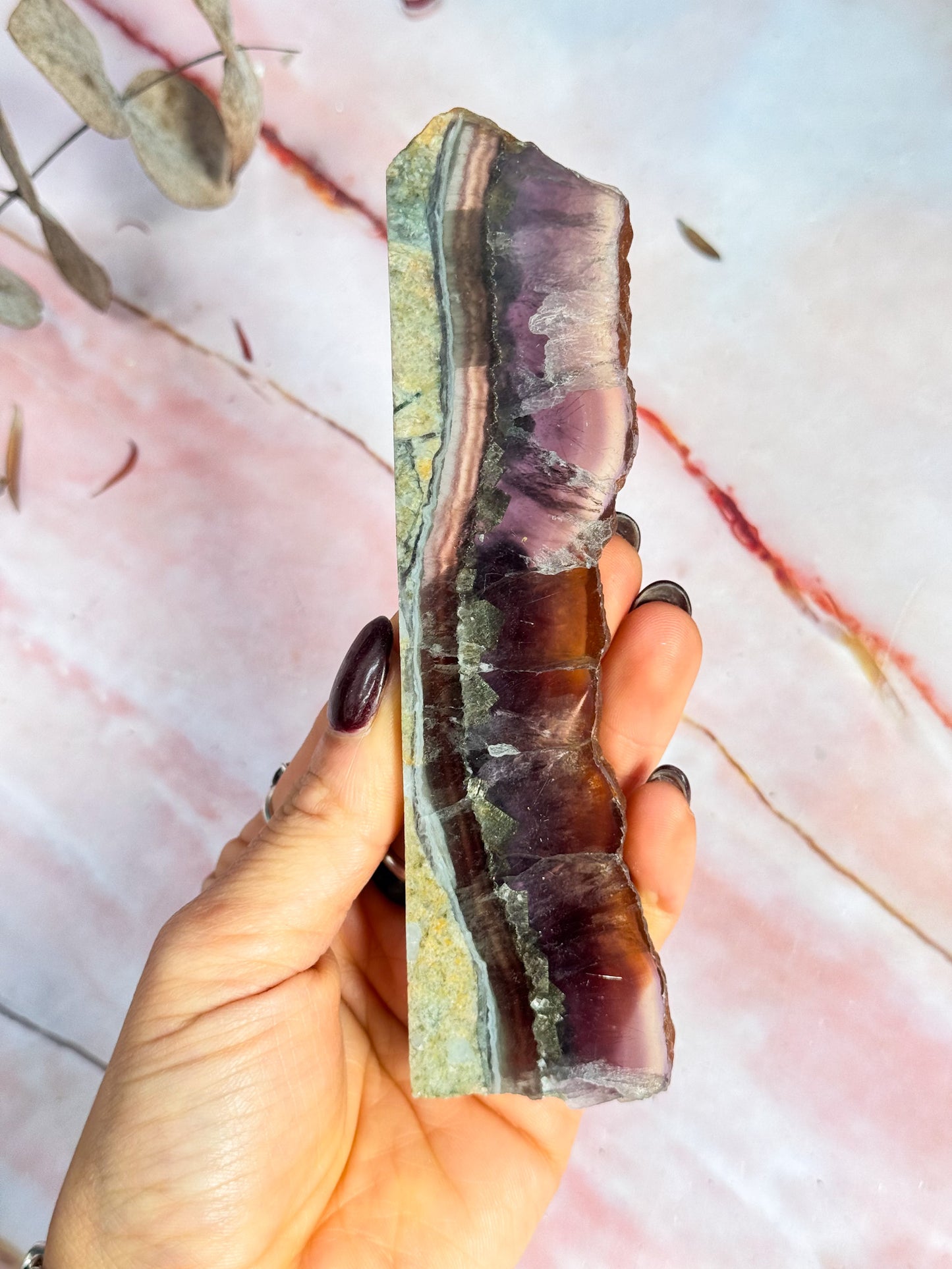 Fluorite with Pyrite Slices