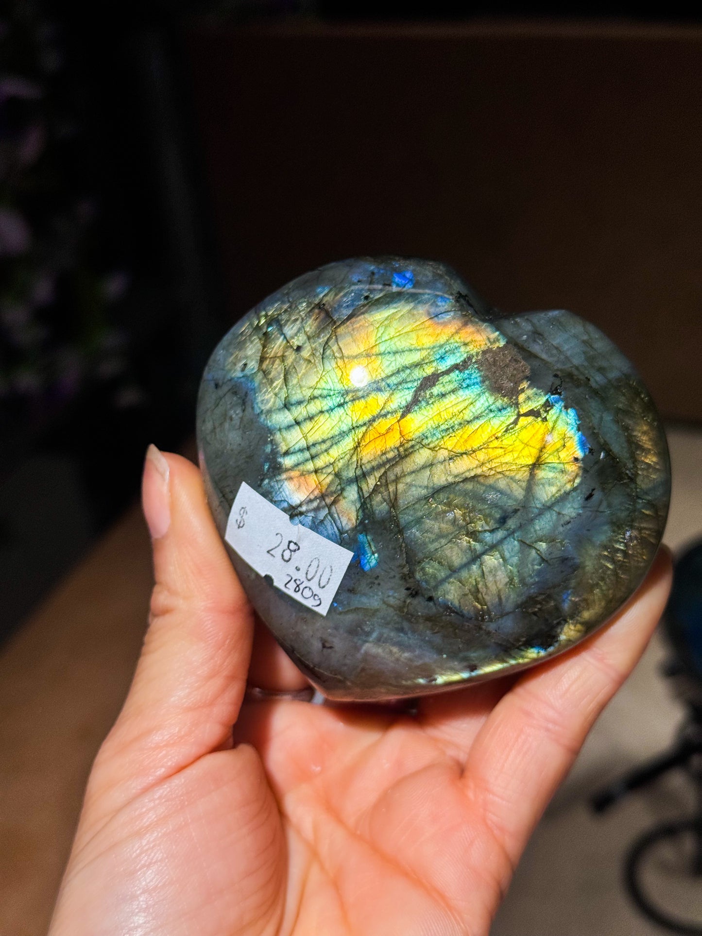 Labradorite Heart