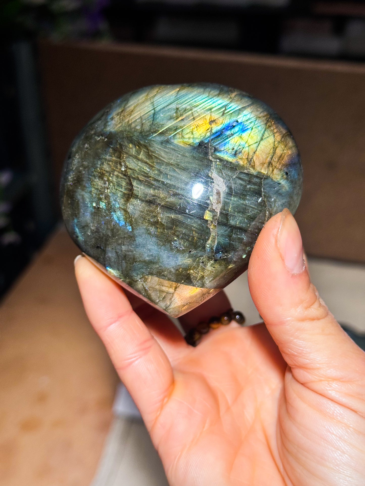 Labradorite Heart