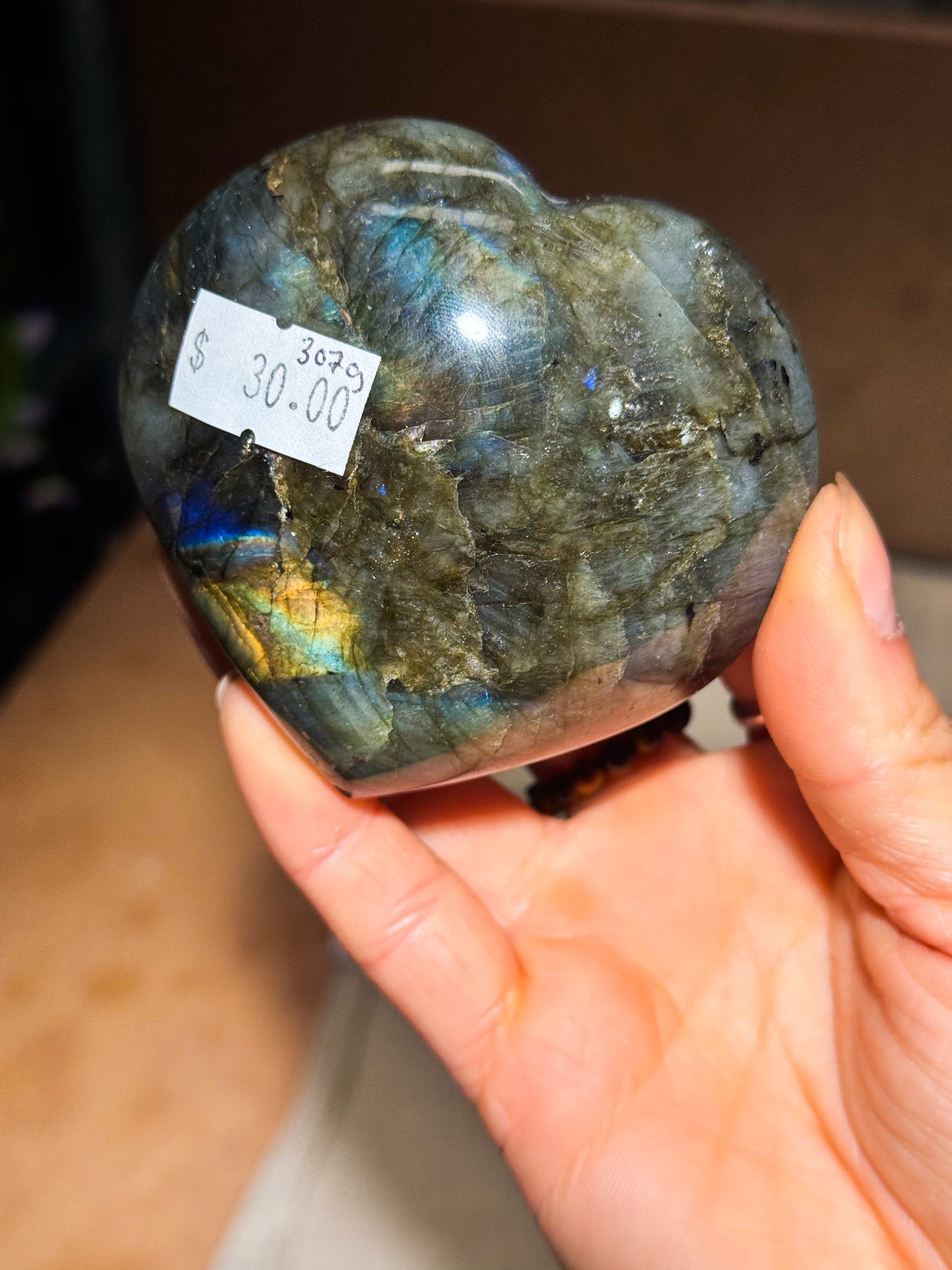 Labradorite Heart