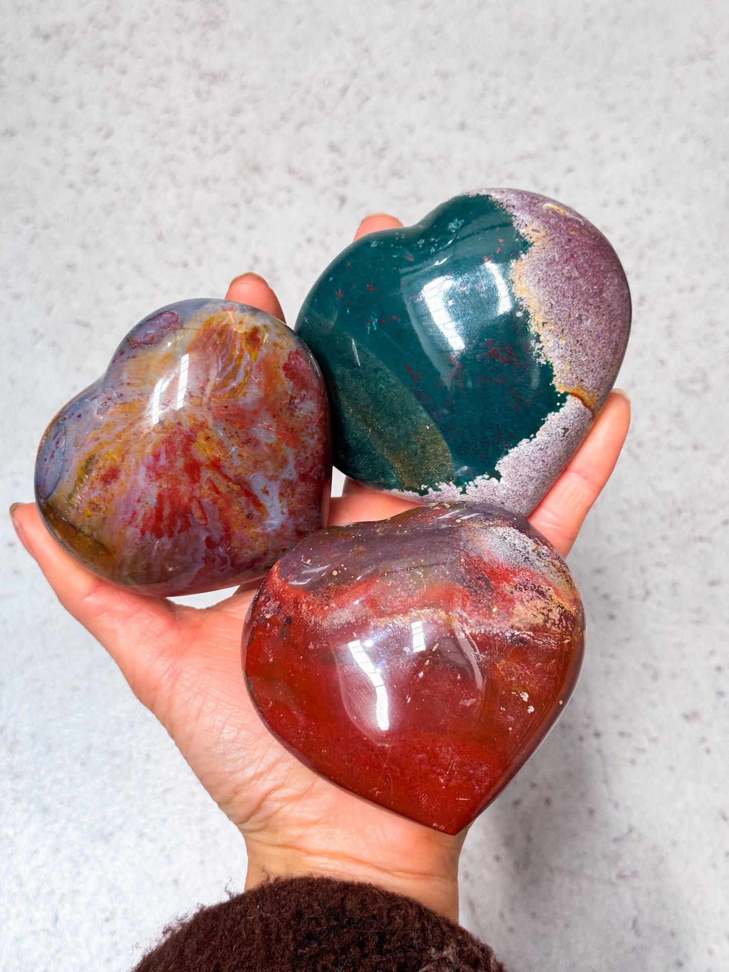 Ocean Jasper Hearts
