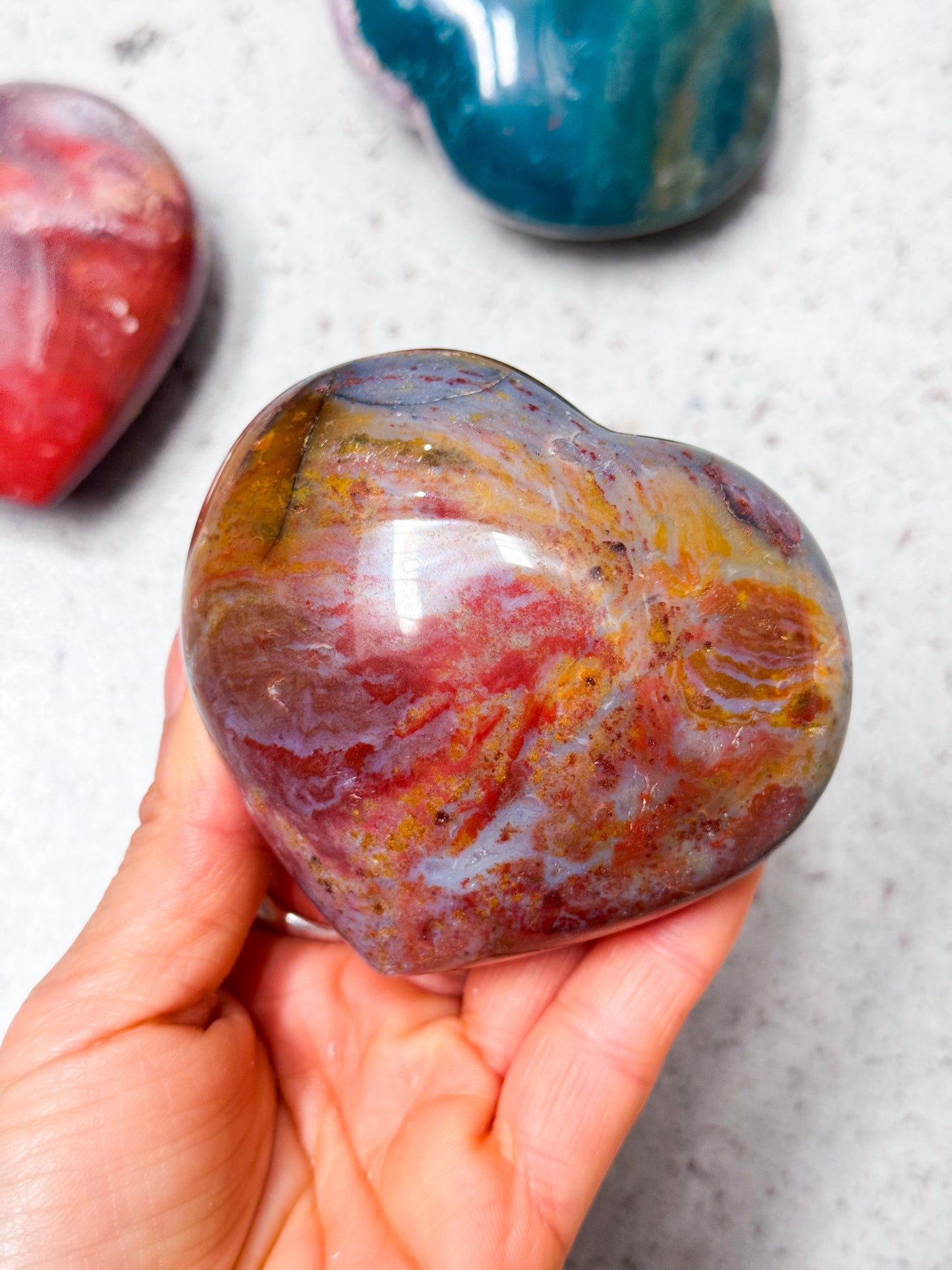 Ocean Jasper Hearts