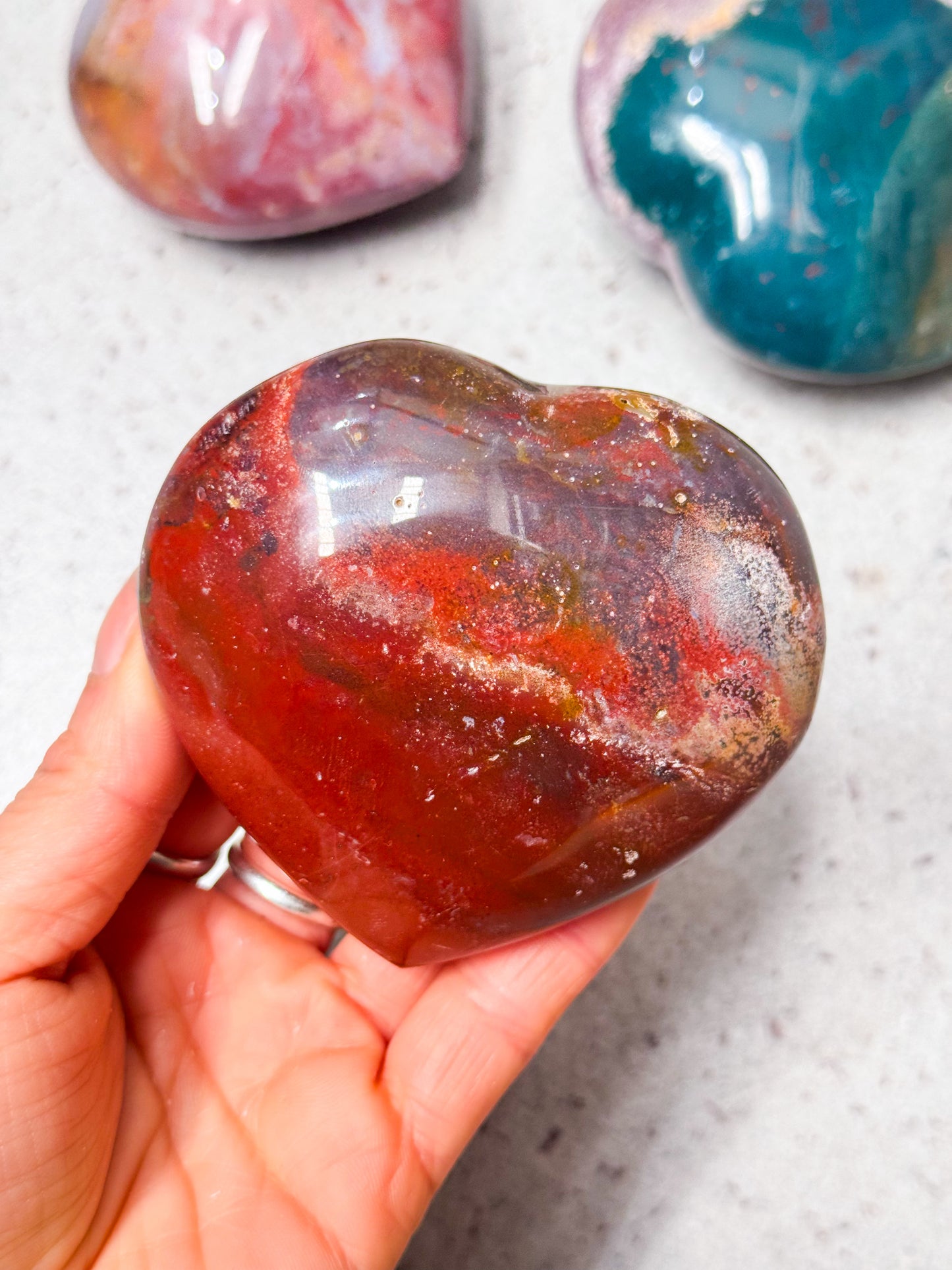 Ocean Jasper Hearts