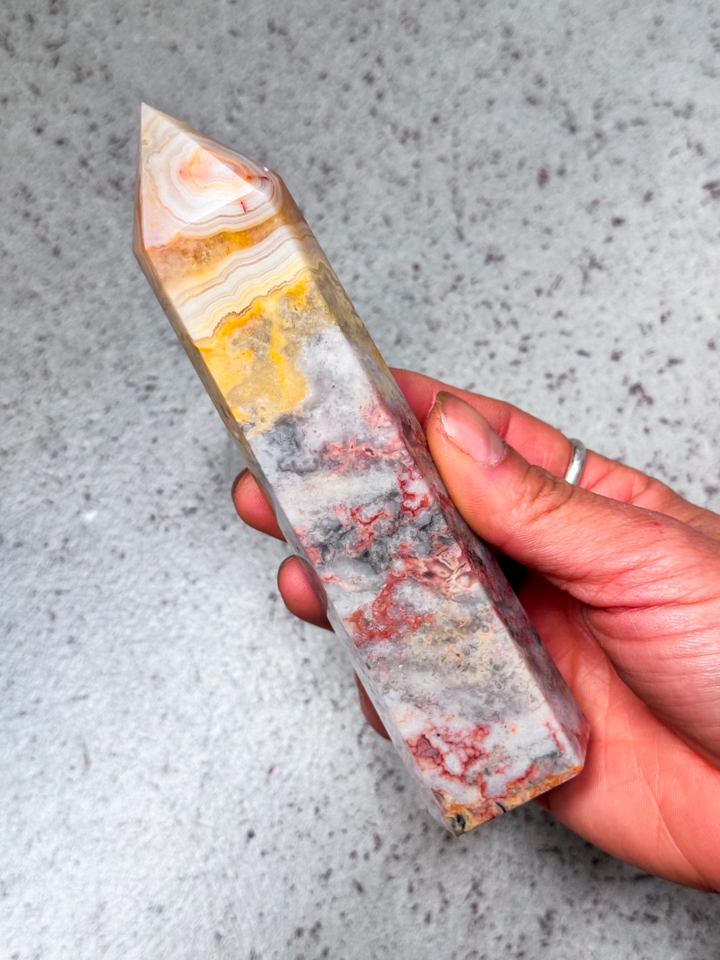 Crazy Lace Agate Tower