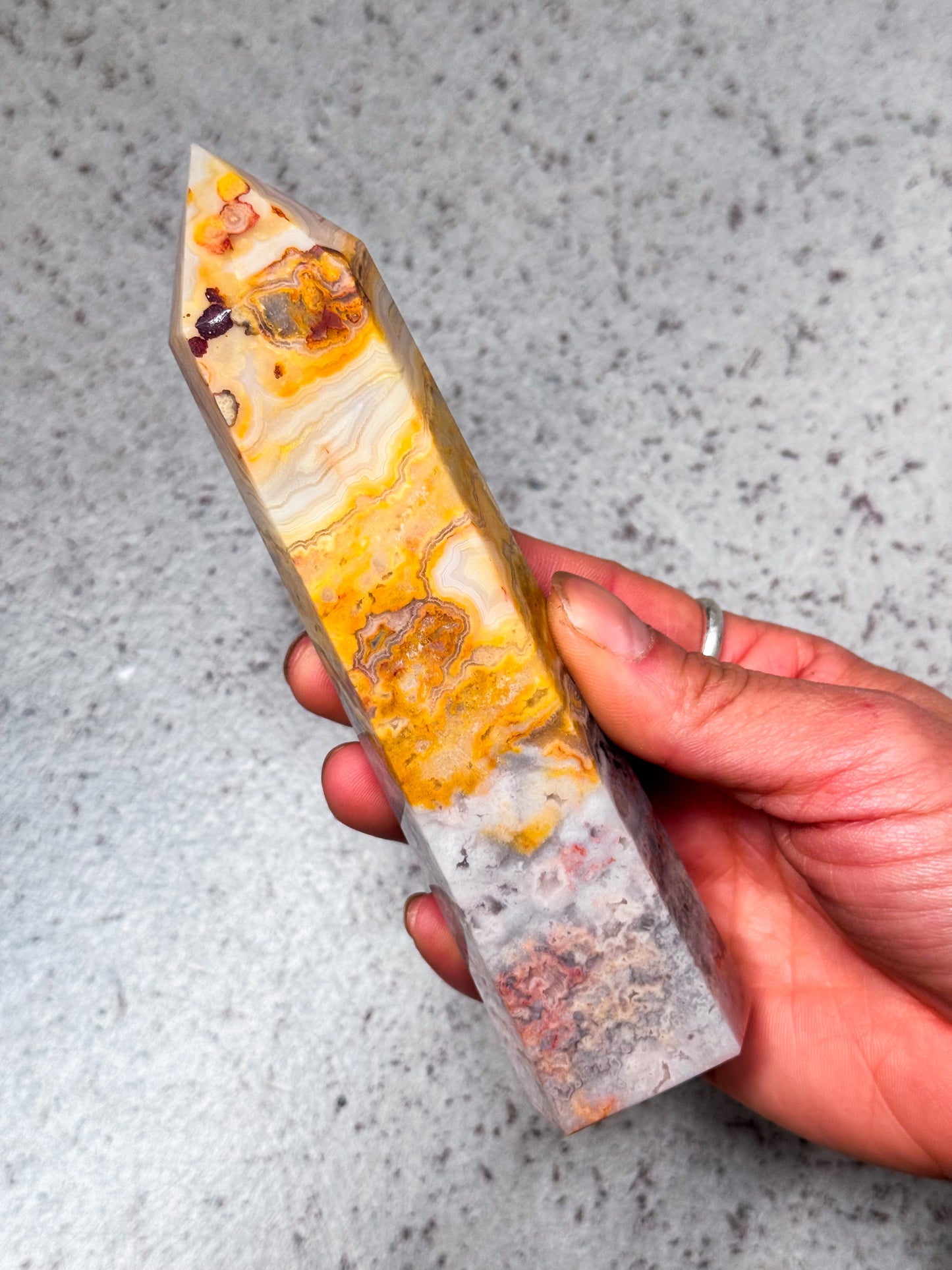 Crazy Lace Agate Tower