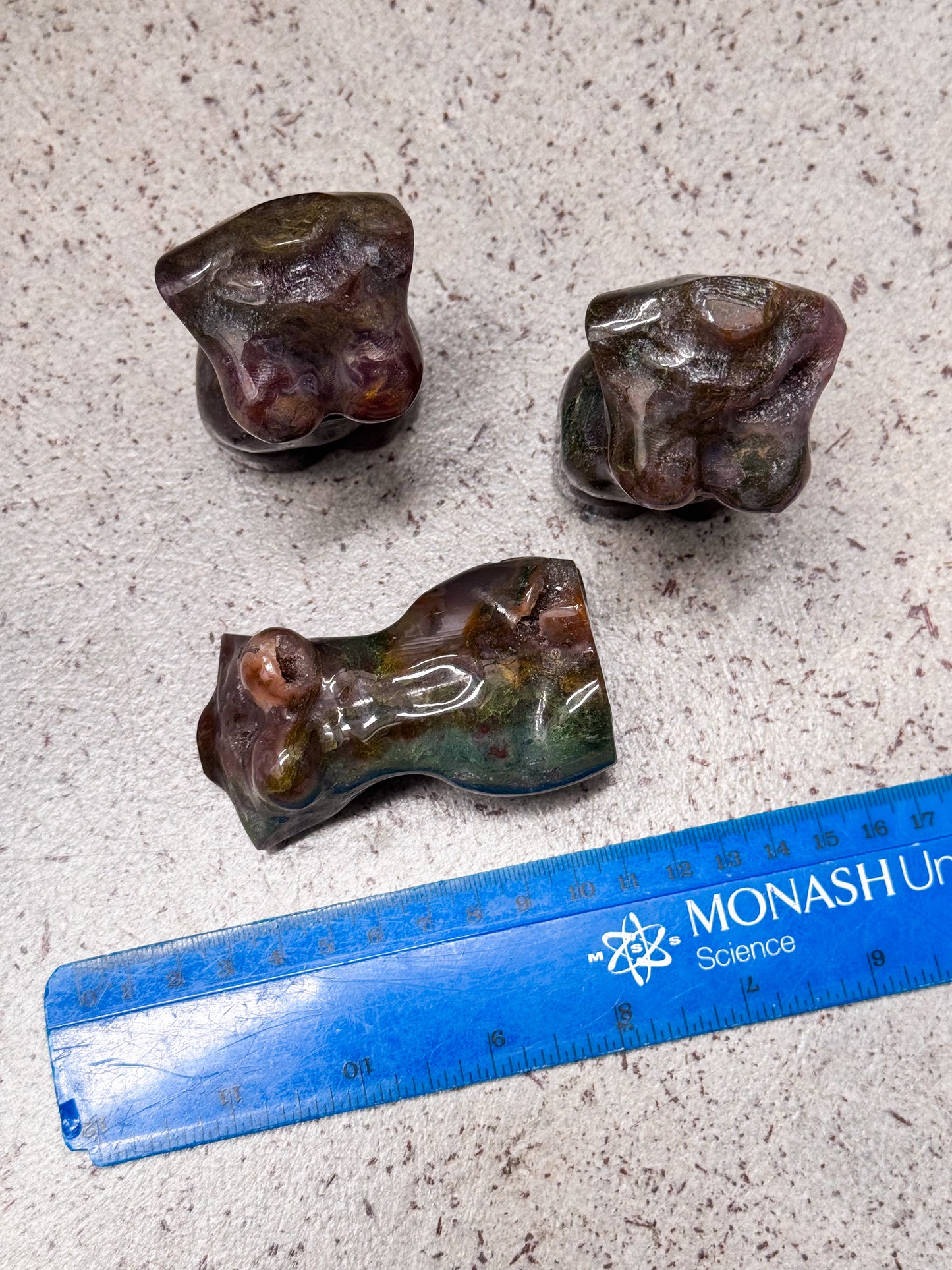 Moss Agate Torso Carvings
