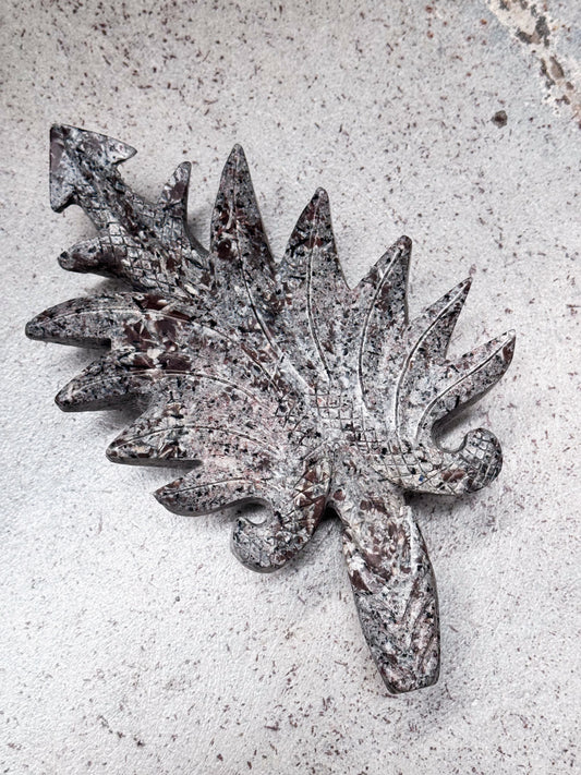 Flying Yooperlite Dragon Carving
