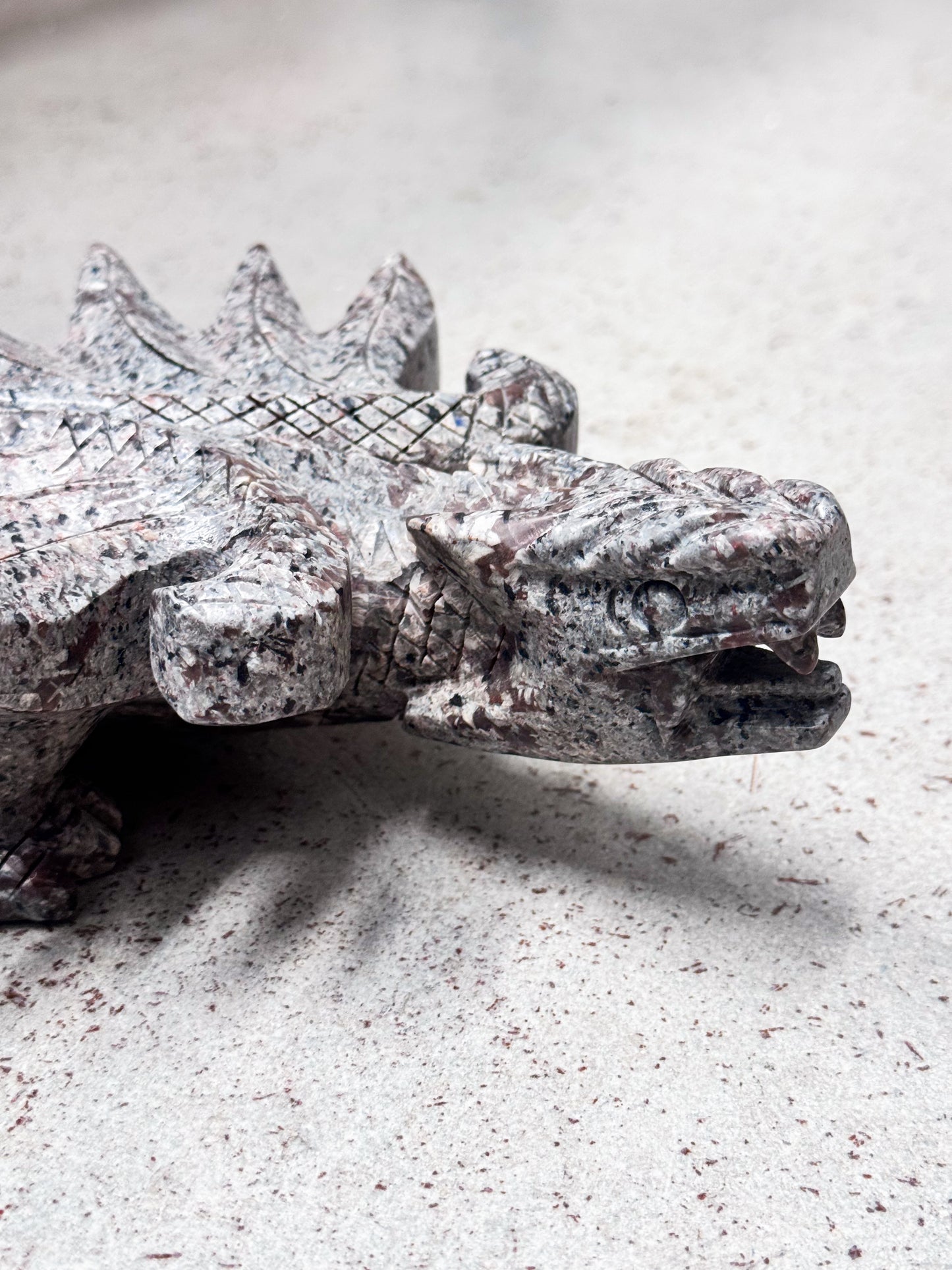 Flying Yooperlite Dragon Carving
