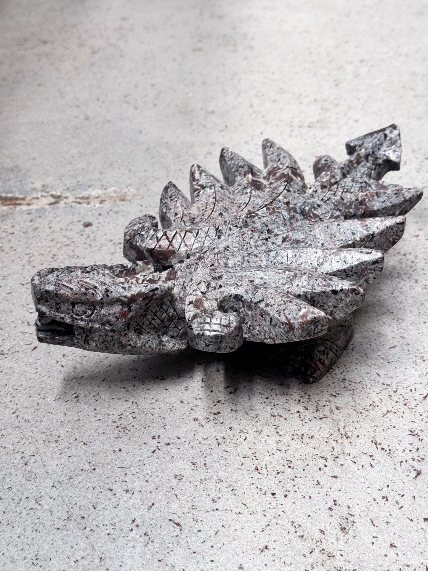 Flying Yooperlite Dragon Carving