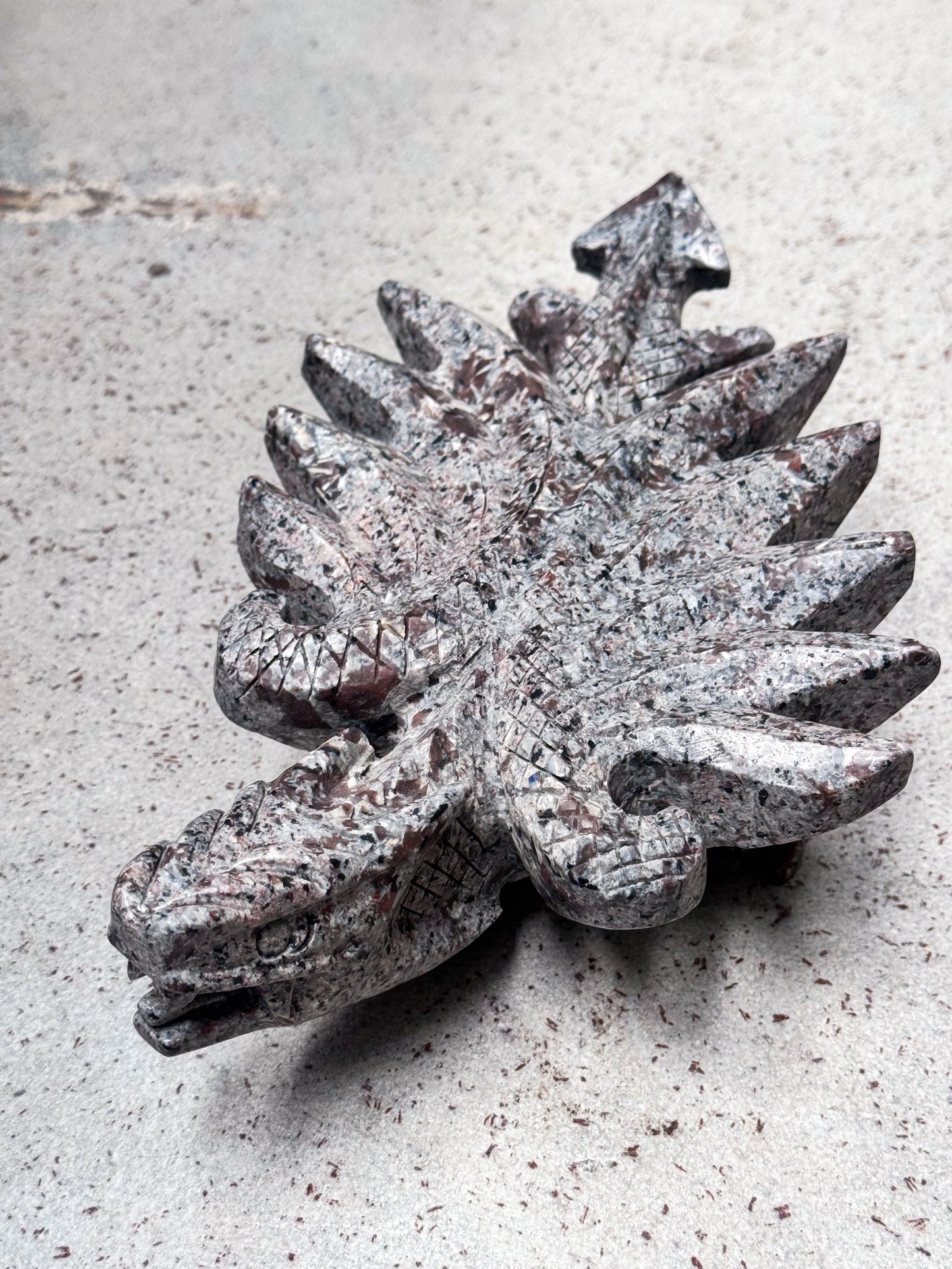 Flying Yooperlite Dragon Carving
