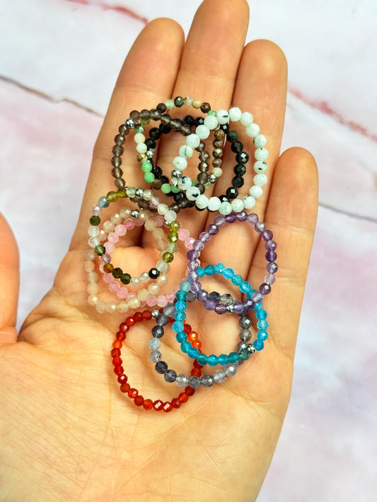 Faceted Anxiety Rings