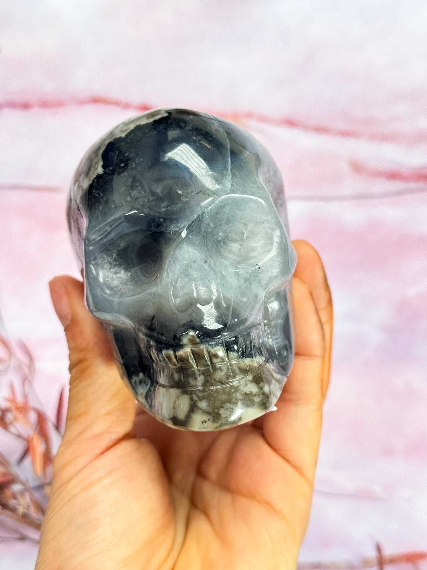 Volcanic Agate Skull