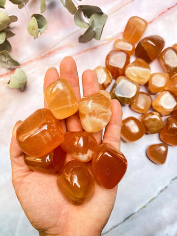 Honey Calcite Tumbles